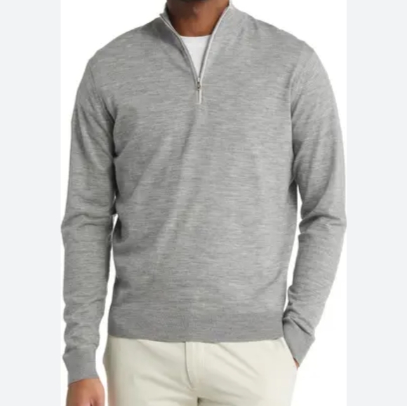Peter Millar Crown Crafted Flex Quarter Zip Merino Wool Blend Pullover Sweater - Picture 13 of 13
